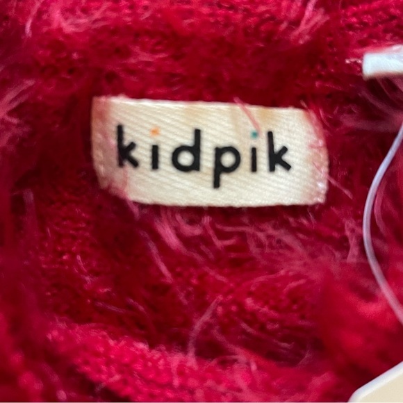 KIDPIK FUZZY Little Girl Short Sleeve Sweater Top  EYELASH Size M (10) - Picture 2 of 5